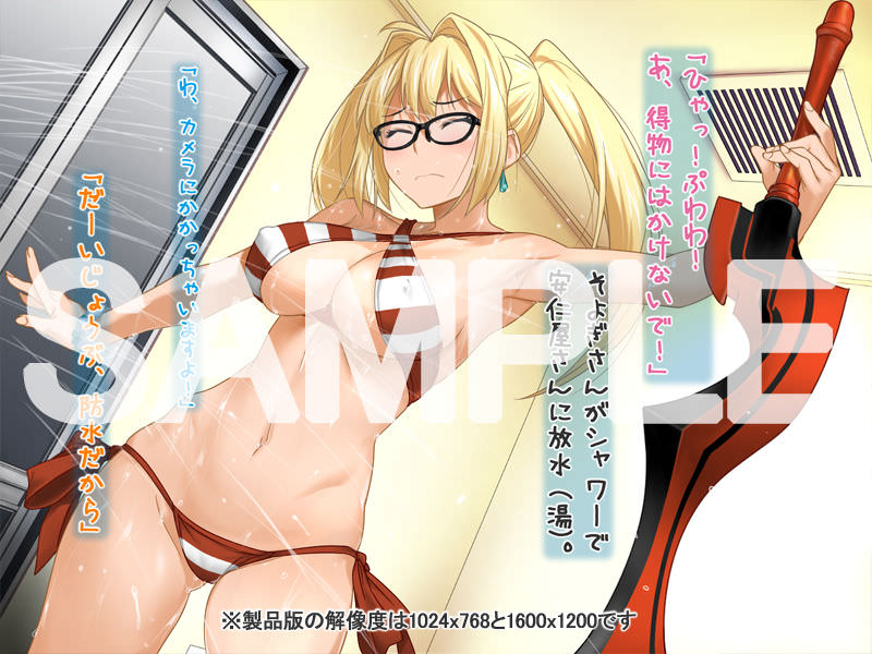 シャワーで水塗れになりながら撮影